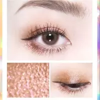 01#珊瑚梦 泫雅色眼影钻石珠光眼影液高光闪亮眼影液体亮片单色眼影舞台