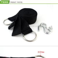 黑色一副(配S钩2个) 户外吊床配用尼龙绑带绳装备捆绑带绑绳救生配挂扣应急带晾衣绳