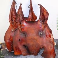 柴火烟熏带耳猪头1500g 湖南柴火熏腊猪头带耳猪头湘西腊肉腊猪脸猪全猪头头皮同四川腊肉