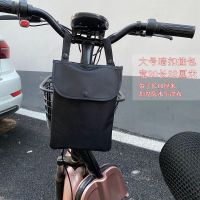 加大版-带盖纯黑 电动车放手机神器挂包收纳袋电瓶车前置挂袋防水挂物包储物袋挂兜