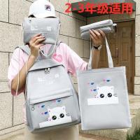 小猫咪四件套灰色 小学生书包女孩3四4五5六6年级校园大童韩版大容量初中学生双肩包