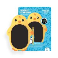 彩色液晶屏-小鸭黄 奇布奇布儿童画板家用液晶手写板彩色小黑板宝宝画画写字学习玩具