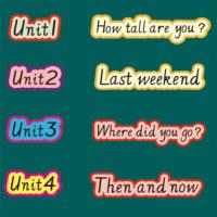 6元大标题+标号共8张 PEP人教版小学英语六年级上下册单词闪卡片教师公开课板书黑板贴