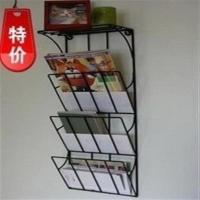 小号25*12*65黑色 杂志架书报架壁挂铁艺资料架书刊架创意报刊架立体书架宣传展示架