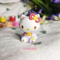 坐姿KT(3.8cm*2.8cm) 4个(送颜色画笔无调色盘) kitty猫头DIY石膏娃娃彩绘涂色手绘迷你石膏像白坯手