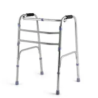 不锈钢普通款 慎选 助行器加厚两用款老人可折叠助行器不锈钢残疾人助步器四脚拐杖
