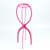 玫红色 50cm高假发支架假发店假发头套长发展示支架个人用假发支撑放置架