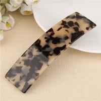 豹纹(10.5*3cm)超大号 简约黑色超特大号弹簧马尾发夹子后脑勺宽边横夹发卡韩国一字夹