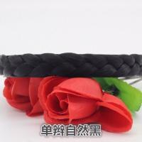 自然黑 单辫子款 假发女发箍麻花辫子弹力发夹带齿防滑发箍压发宽边头箍发卡头饰品