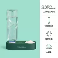 水瓶座绿+充电款+温馨夜灯+两档喷雾 水瓶座加湿器USB充电家用卧室办公宿舍空气净化器纳米滋润补水仪