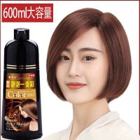 栗棕色[可盖白发] 盖白发一洗彩泡泡染发剂彩色永久一洗上色植物染发膏无刺激自己染