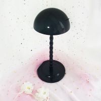 黑色 一个装 圆头假发支架蘑菇架塑料模特帽子帽托支撑专用工具放置假发支撑座
