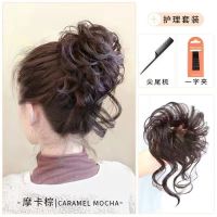 深棕色 韩式慵懒长须发圈[升级混丝] 韩版优雅自然蓬松慵懒气质假发圈长须盘发假发包旗袍摄影盘发发饰