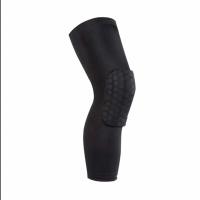 黑色 无标蜂窝护膝 单只 S码(80-100斤) 防撞护膝蓝球蜂窝男女加厚装备库里防摔的加厚科比腿款骑行护具