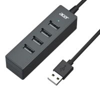 USB2.0分线器 USB2.0一转四线长0.2m 宏碁(Acer)USB扩展器 hub集线器 电脑usb分线器转换器T
