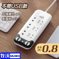 J3 不带USB 0.8米 小米家用多功能插座面板多孔带线排插usb插线板typec插排电插板