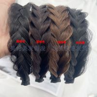 拔丝鱼骨辫 [自然黑] 鱼骨辫假发拔丝发箍带齿防滑头饰压发头箍发带发饰女头饰麻花辫子