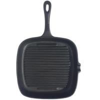 24牛排送手套牛排夹油刷瑕次 24cm无涂层铸铁条纹厚平底锅不粘锅铁板烧牛排锅专用烧烤盘牛排盘