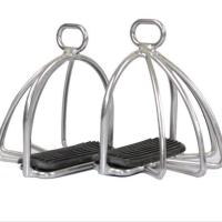 不锈钢网状安全马镫双边镫 不锈钢双边镫 教学骑马用品:安全蹬网状马蹬,不锈钢双边镫