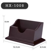 HX-1008(笔筒名片盒) 财泰高档木质名片座创意时尚商务办公木制名片架 桌面名片盒摆件