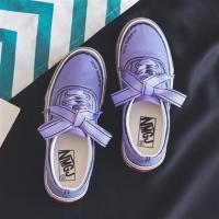 紫色涂鸦 39 牛油果绿帆布鞋女高帮学生韩版ins百搭鞋子夏季1970s板鞋匡特威