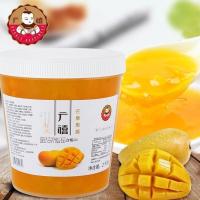 芒果味 广禧芒果果酱2kg含果肉果粒酱刨冰炒圣代沙冰烘焙奶茶原料