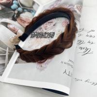 浅棕色 麻花辫子发箍带齿防滑头饰压发头箍发带发饰女头饰麻花辫假发