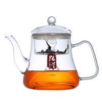 加厚1000ml能量壶 煮茶壶 玻璃蒸煮茶壶大容量透明玻璃水壶加厚煮茶壶电陶炉蒸茶壶煮茶器