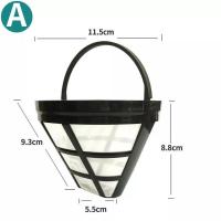 A 黑色V形滤网(主图款) 拍前请查 精选咖啡壶漏斗尼龙咖啡粉提篮通用咖啡机配件滴漏式咖啡机过滤网