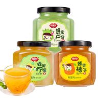 柚子1瓶+柠檬1瓶 福事多蜂蜜柚子百香果柠檬茶冲水喝的饮品罐装 冲饮冲泡水果茶酱