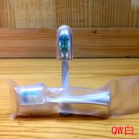 白色QW2支 电动牙刷替换头短金属轴通用软毛带罩真空独立包装声波牙刷头