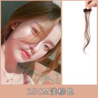 网红龙须刘海[浅棕色] 刘海假发女夏季真发公主切刘海片自然前额姬发式隐形齐刘海假发片