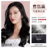 植物品牌染[自然黑]健康盖白发 植物健康一洗彩染发剂自己在家染发膏植物天然品牌2022流行色高档