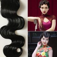 自然黑 穿旗袍配的发型假发发髻盘发包头发造型假发套民国女卷发复古波浪