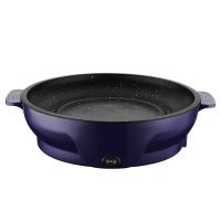 (紫色)22cm迷你烤盘(1人适用) 宿舍迷你电烤盘学生小功率家用电烧烤炉迷你电煎盘多功能煎炒烤烙