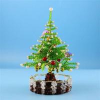 材料包不加灯 串珠圣诞树DIY手工 圣诞节礼物 材料包 带LED灯 编织