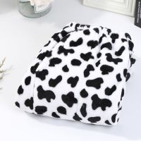 +黑白 奶牛 直筒 M(85-115斤) 法兰绒睡裤女单春秋男士珊瑚绒冬款加厚宽松大码保暖可外穿家居裤