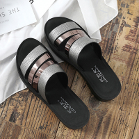 银色 A 66806 35 2022夏季坡跟妈妈鞋凉拖鞋软底防滑中老年凉鞋女外穿中年女士拖鞋