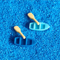 2.5cm小船随机无船桨 玩具船可下水地中海渔舢板小小舟工艺族鱼缸微景观装饰迷你小摆件