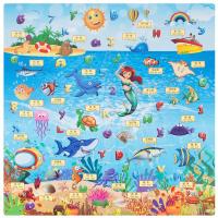 海底世界 婴儿早教 60*60*1.0cm(4片装) 加厚宝宝爬行垫儿童大号拼图地垫泡沫地垫拼接铺地板垫子泡沫垫