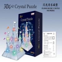 (城堡)透明音乐七彩灯光 圣诞礼物 3d立体水晶拼图 diy益智玩具 LED带灯巴黎埃菲尔铁塔