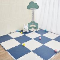 白色+藏青色 30*30*1.0cm(16片装kL 儿童爬行垫泡沫地垫加厚家用客厅拼接垫子大号婴儿宝宝拼图爬爬垫