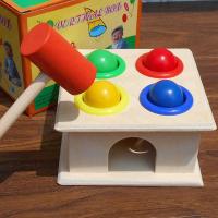 默认 厂家直销木制儿童早教益智力开发玩具幼儿园礼物敲打敲球台小锤盒