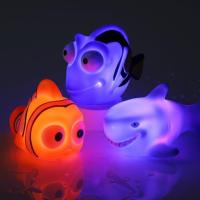 小丑鱼+蓝藻鱼+白鲨鱼+都会发光会喷水 会喷水发光洗澡戏水玩具儿童玩水神器宝宝水婴儿泡澡浴缸水里玩的