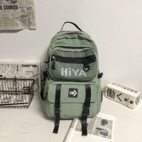 绿色 国潮双肩包男士大容量旅行电脑背包女时尚潮流高中初中大学生书包