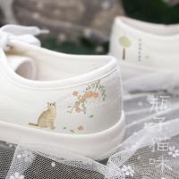 F999白瓶子猫咪3 送灰色格子鞋带 35 小白鞋女士夏季鞋子女2022年学生平底帆布鞋女潮网透气轻便薄瘦款