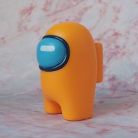 狼人杀1号-橙色 约10cm 搪胶材质 AMONG US手办摆件公仔我们之中太空狼人杀车载桌面周边玩具模型