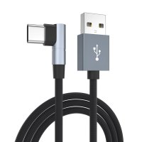 黑色弯头不挡手[升级编织不断裂3A快充] 1.2米 飞利浦typec弯头数据线游戏3a快充tpyec适用于华为mate3