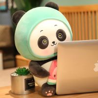 果敦敦-绿色 22厘米(超软羽绒棉填充) 熊猫玩偶冰毛绒玩具墩吉祥物墩娃娃抱枕胖堆堆公仔儿童生日礼物