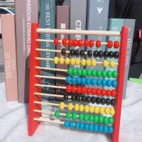 红色计算架+口诀表 幼儿园十档计数器数学计算架算数儿童珠算架算盘加减法早教教具